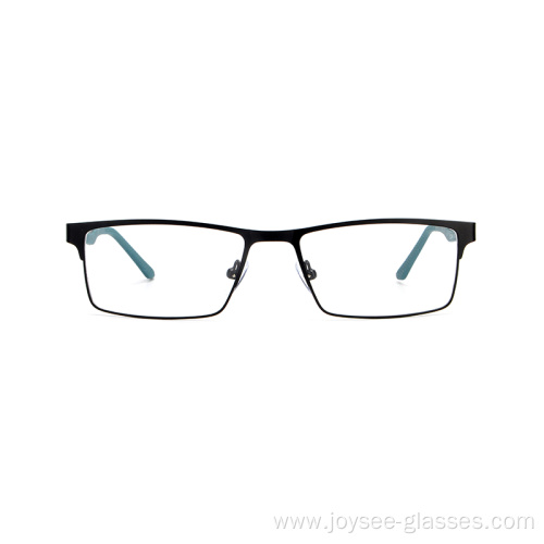 Universal Luxury Unisex Full-Rim Rectangle Spectacles Frames Fashion Metal Eyeglasses